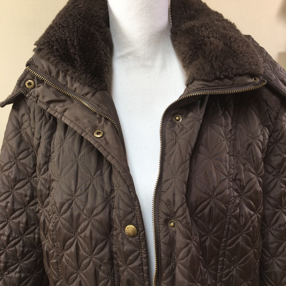 Marc New York Brown Detachable Hood Puffer Coat L - Picture 2 of 12